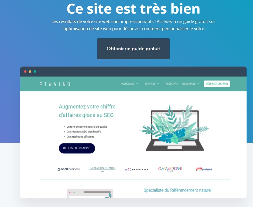  Outil de test site web HubSpot Website Grader