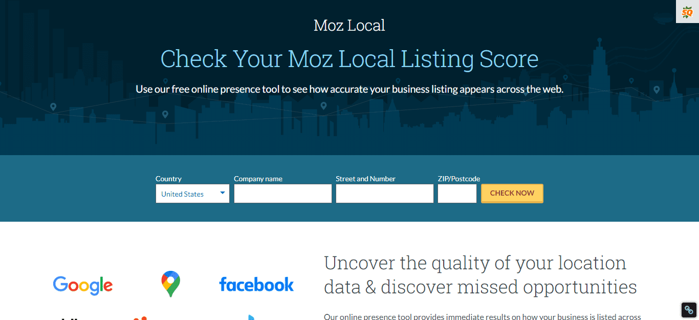 Page Moz local