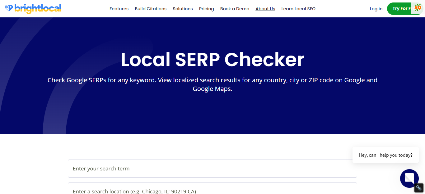 Verificateur de SERPs locales