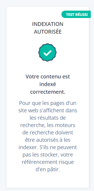  Indexation autorisee HubSpot Website Grader
