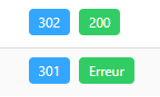 Etat des codes erreur