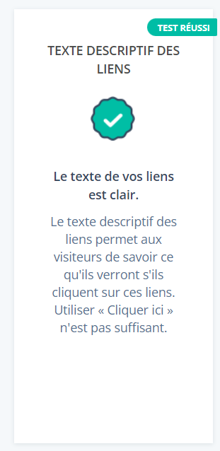  Texte descriptif des liens HubSpot Website Grader