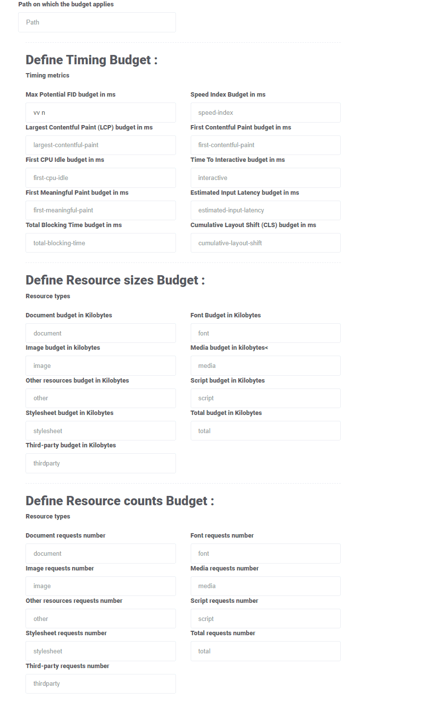 Budget Ressources