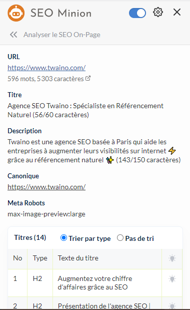 On page SEO Minion