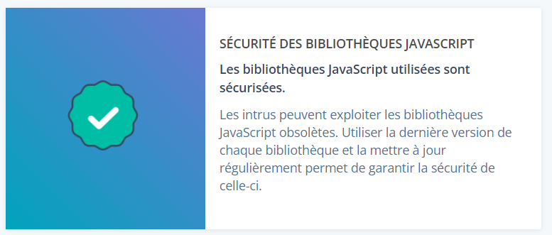 Bibliotheque de javascript securisee HubSpot Website Grader