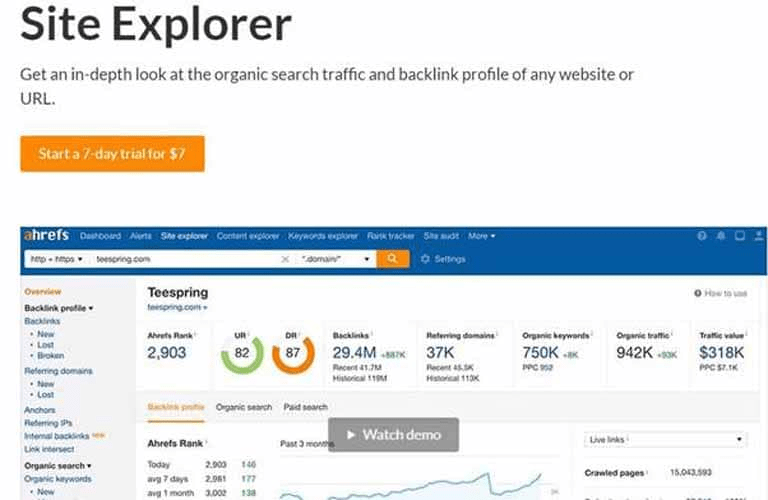  Fonction site explorer