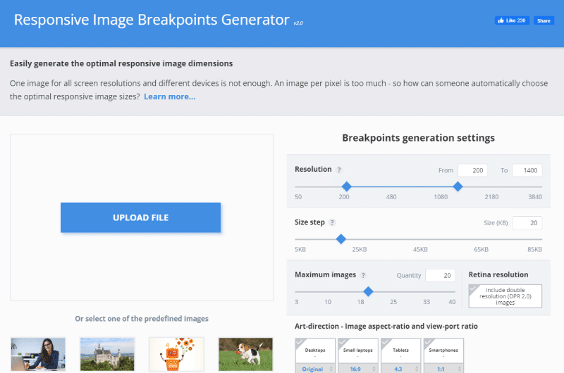  Generateur de points de rupture pour les images responsives