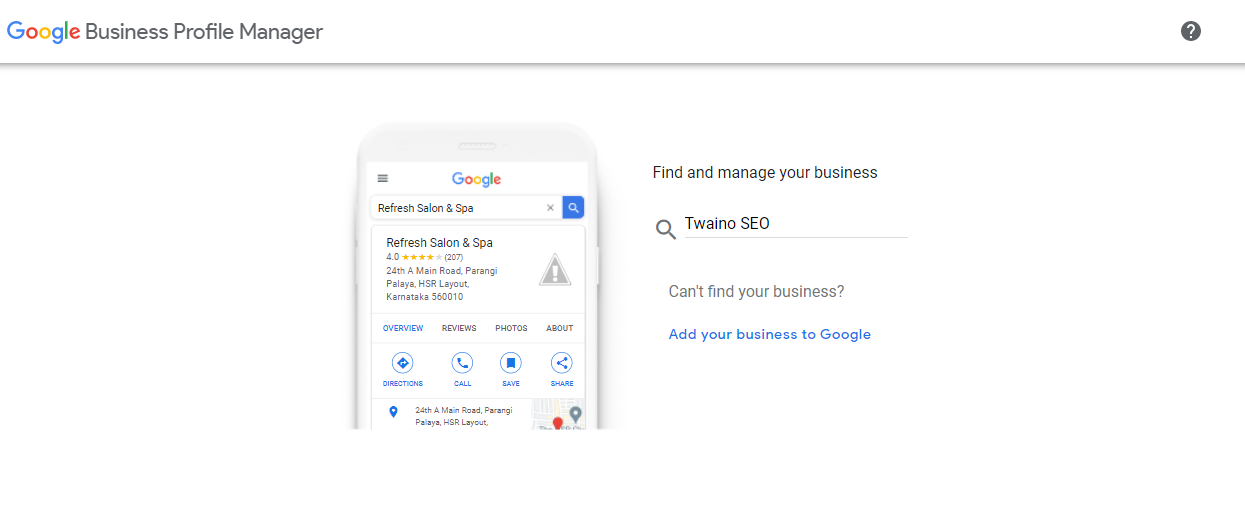 Gestionnaire de profil Google Business