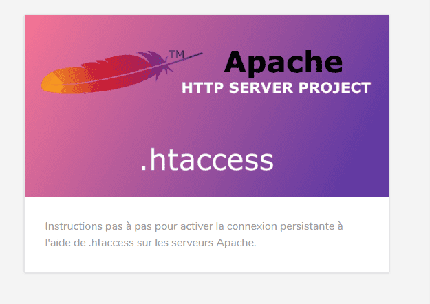 Serveur Apache avec l extension htaccess