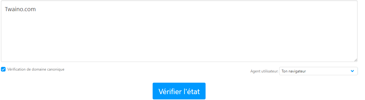 Bouton de verification etat