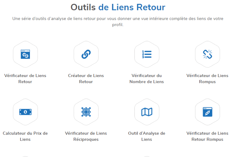 Outils de liens retour Small SEO Tools