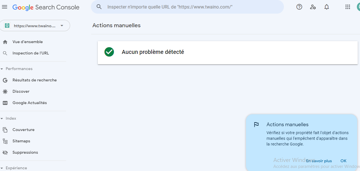 Les actions manuelles Google Search Console