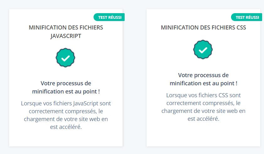  minification des fichiers Javascript et CSS HubSpot Website Grader