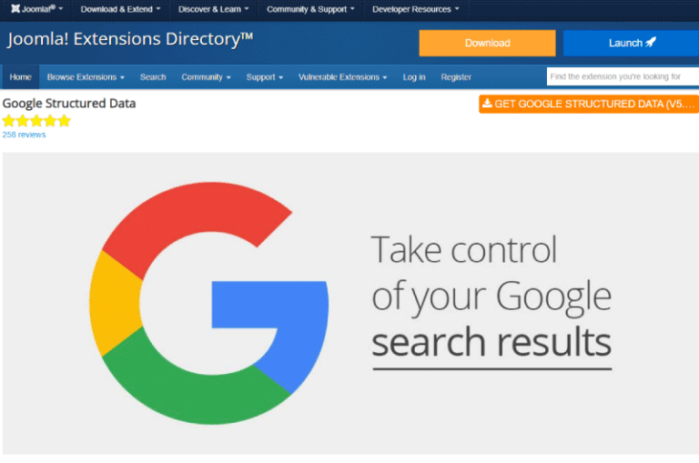 Google Structured Data Joomla Mise en avant