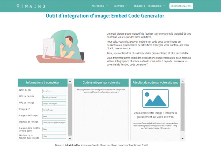 Integrateur Image Twaino Mise en avant