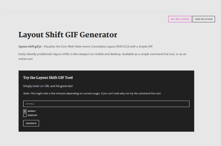 Layout Shift GIF Generator Defaced Mise en avant