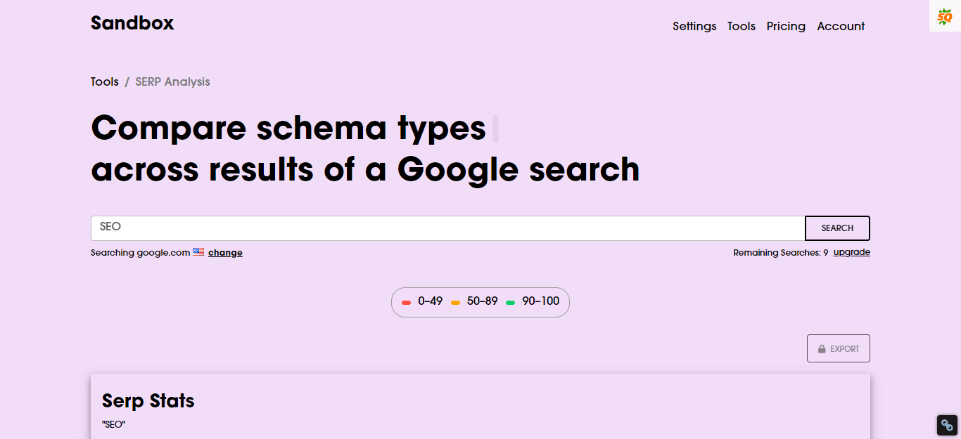 Les types de schema et resultats croises d une recherche Google
