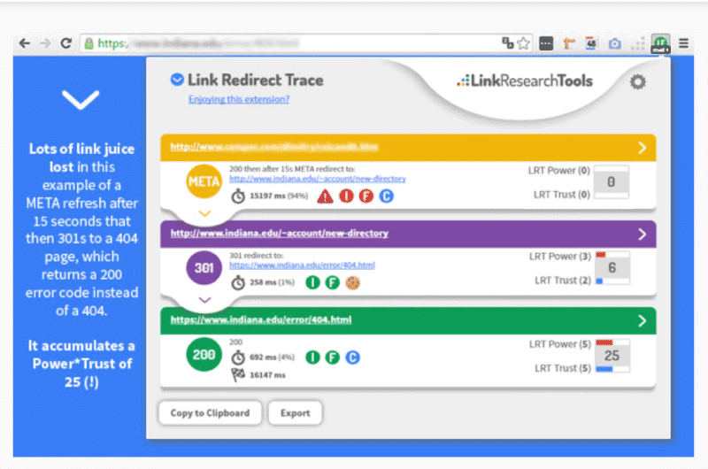 Link Redirect Trace Link Research Tools Outil SEO 8