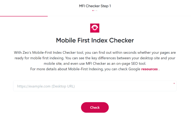 Mobile First Index Checker Tools Zeo Mise en avant