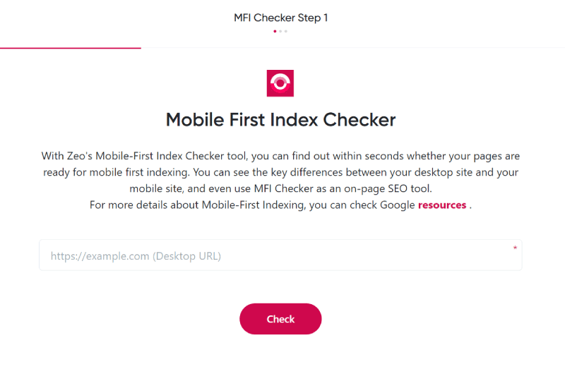 Mobile First Index Checker Tools Zeo Mise en avant