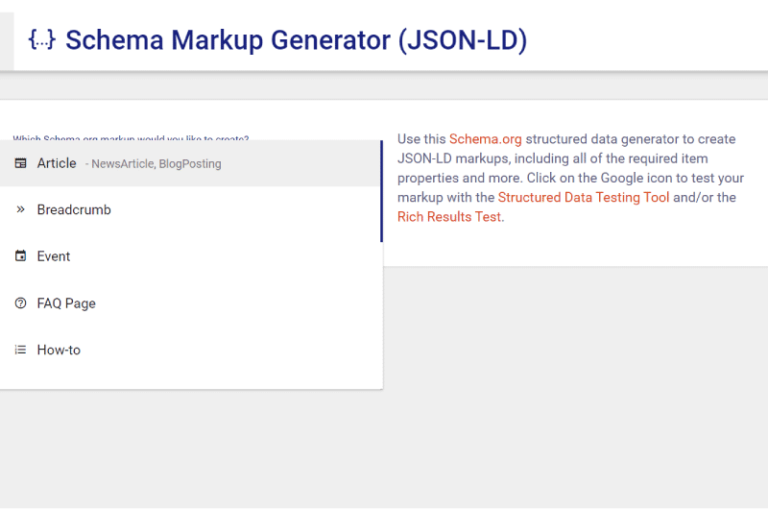 Schema Markup Generator (JSON-LD) | Merkle - Twaino