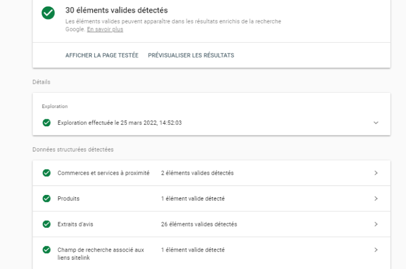Test structured data Google Outil SEO 3