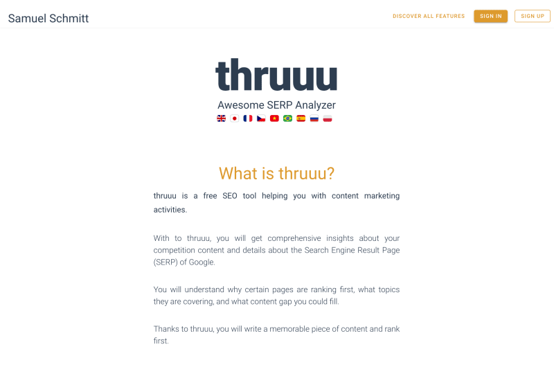Thruuu features