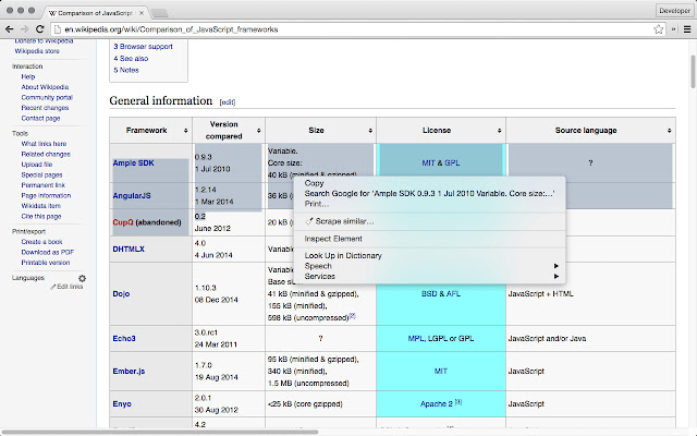 Interface Scraper