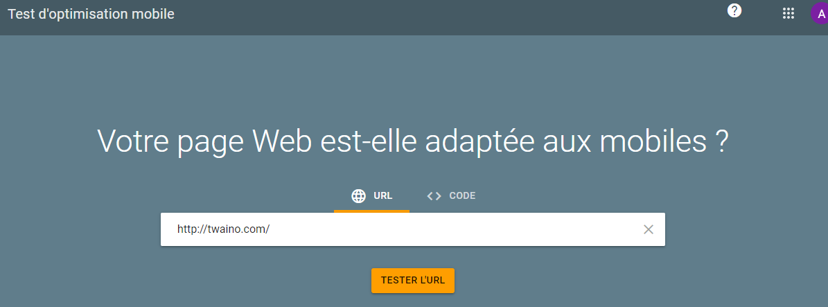 test d optimisation mobile Mobile Friendly test Tool