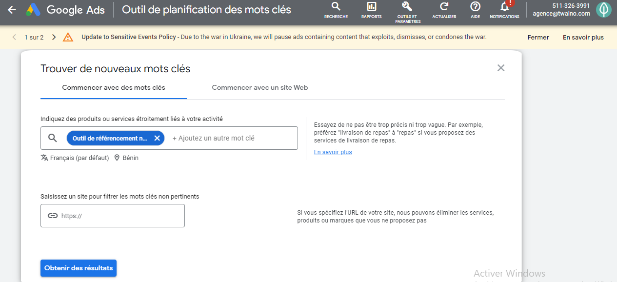 Nouvelle idee de mots cles des expressions inseres