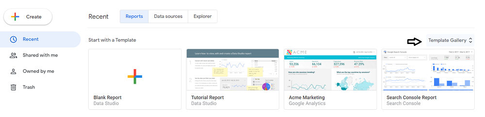 Rapport de Google Data Studio