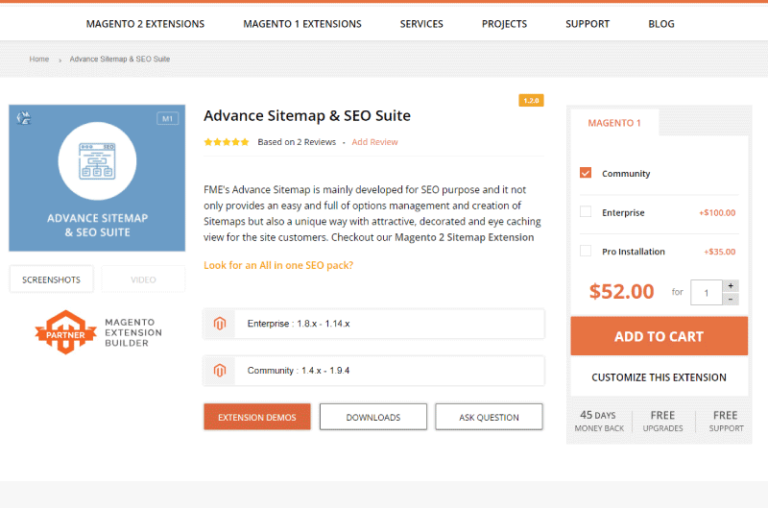 Advance Sitemap SEO Suite Magento Extensions Mise en avant