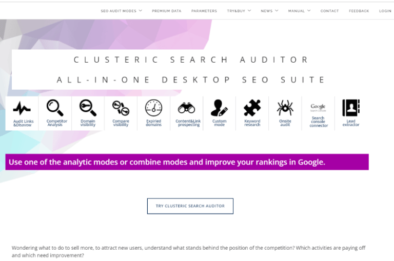 Clusteric Outil SEO 1