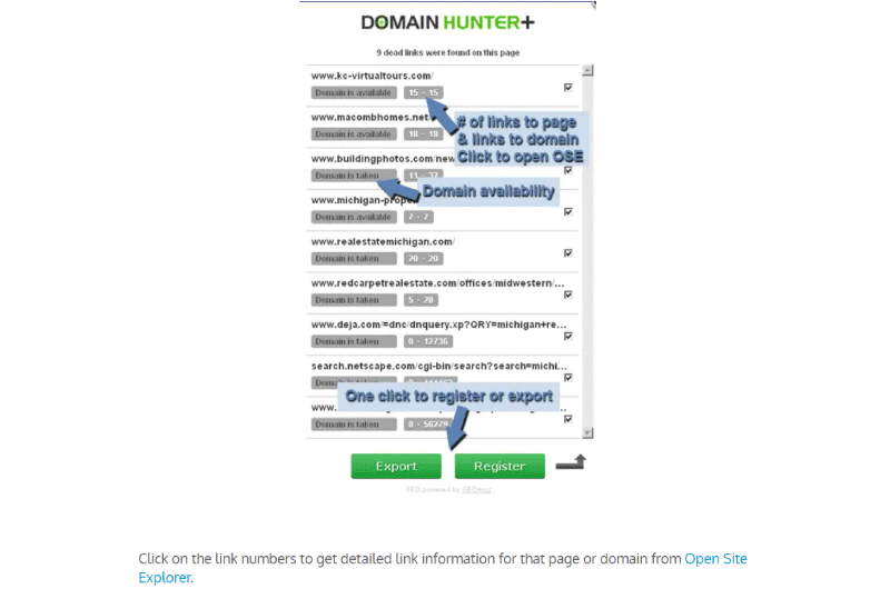 Domain Hunter Plus Netvantage Marketing Outil SEO 3