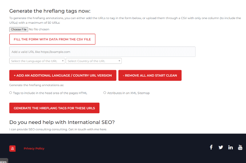 Hreflang Tags Generator Tool Aleyda Solis Outil SEO 1