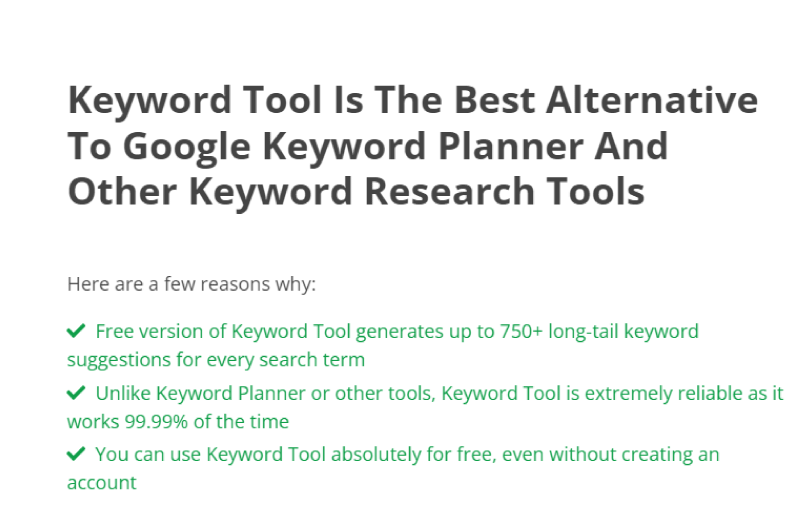 Keyword Tool Outil SEO 1