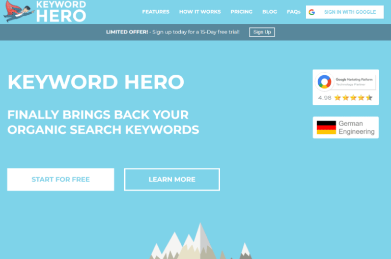 Keyword hero Mise en avant