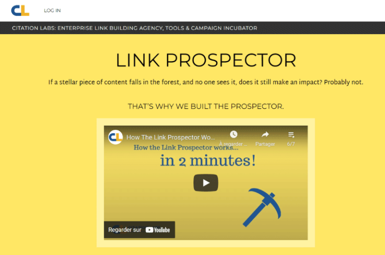 Link Prospector Mise en avant