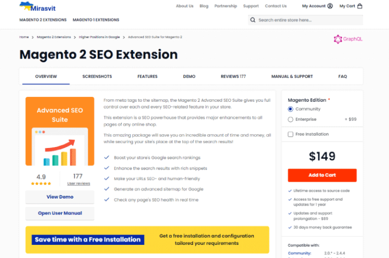 Magento 2 SEO Extension Mirasvit Mise en avant