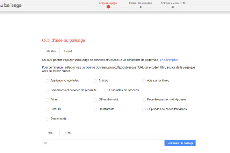 Outil d aide au balisage Google Mise en avant