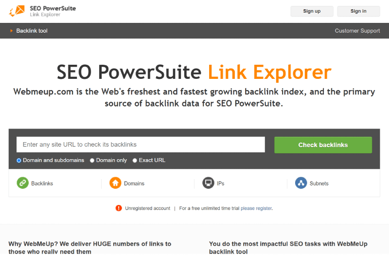 SEO PowerSuite Link Explorer Mise en avant