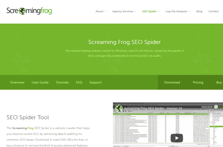 SEO Spider Screaming Frog Mise en avant