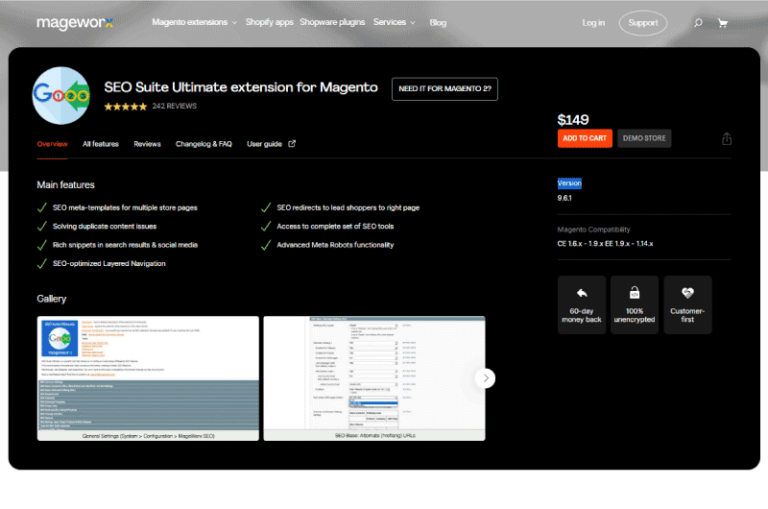 SEO Suite Ultimate extension for Magento Mageworx Mise en avant