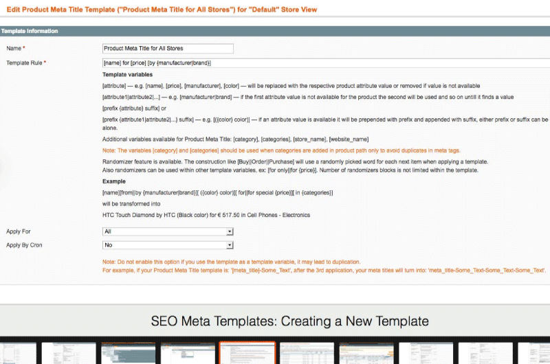 SEO Suite Ultimate extension for Magento Mageworx Outil SEO 7