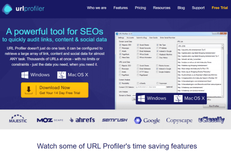 URL Profiler Mise en avant