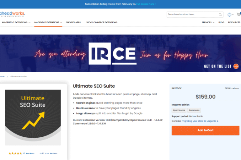 Ultimate SEO Suite aheadwork Mise en avant