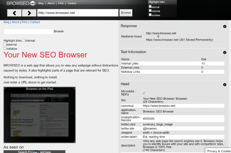 BrowSEO Outil SEO 2