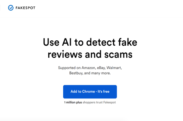 Fakespot Review Checker Mise en avant