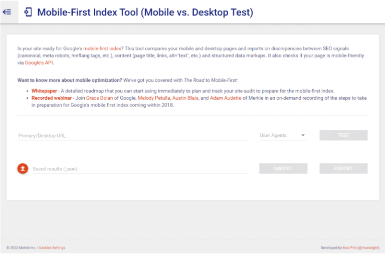 Merkle Mobile First Index Checker Mise en avant