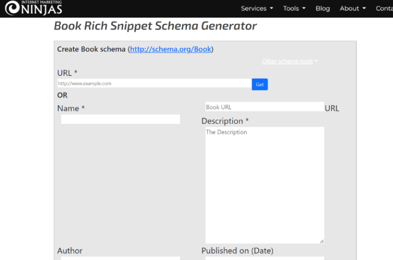 Book Rich Snippet Schema Generator Marketing Ninjas Mise en avant